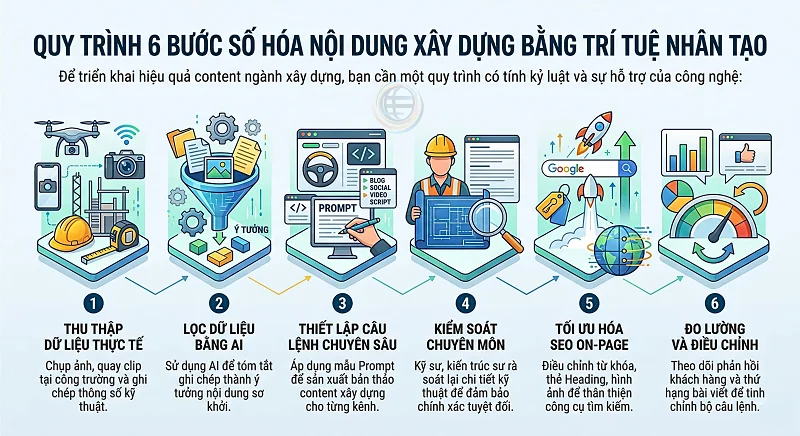 Lập kế hoạch content ng&agrave;nh x&acirc;y dựng