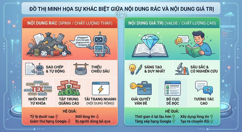 Sai lầm học viết content SEO
