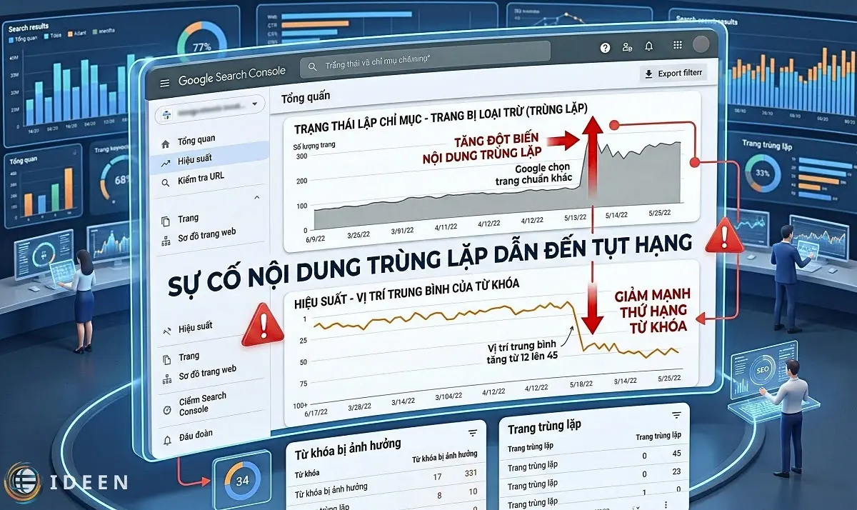 Lỗi tr&ugrave;ng lặp nội dung do Code
