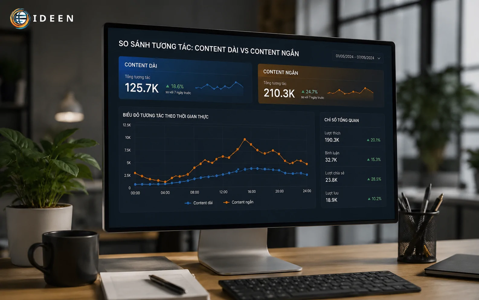 Biểu đồ dữ liệu đo lường h&agrave;nh vi người truy cập website doanh nghiệp